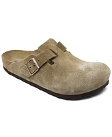 Birkenstock Men's Boston Soft Footbed Suede Leather Clogs from Finish Line