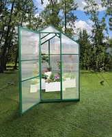 Simplie Fun Newly marketed Gain height windproofaluminum greenhouse 6x10 Ft Polycarbonate Greenhouse Raised Base and Anchor Aluminum Heavy Duty Walk