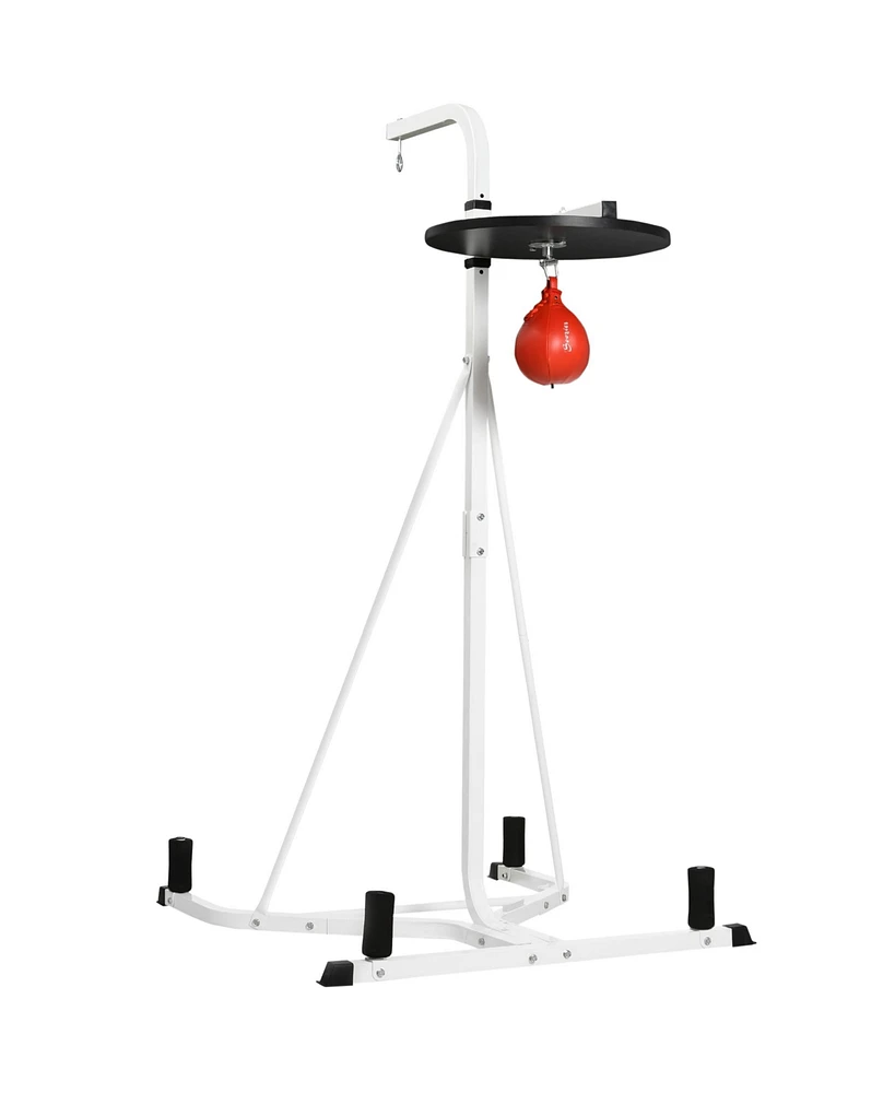 Streamdale Furniture 2 in 1 Punching Bag Stand, Adjustable Height Heavy Bag Stand with Weighted Base and Speed Bag, Freestanding for Home Gym