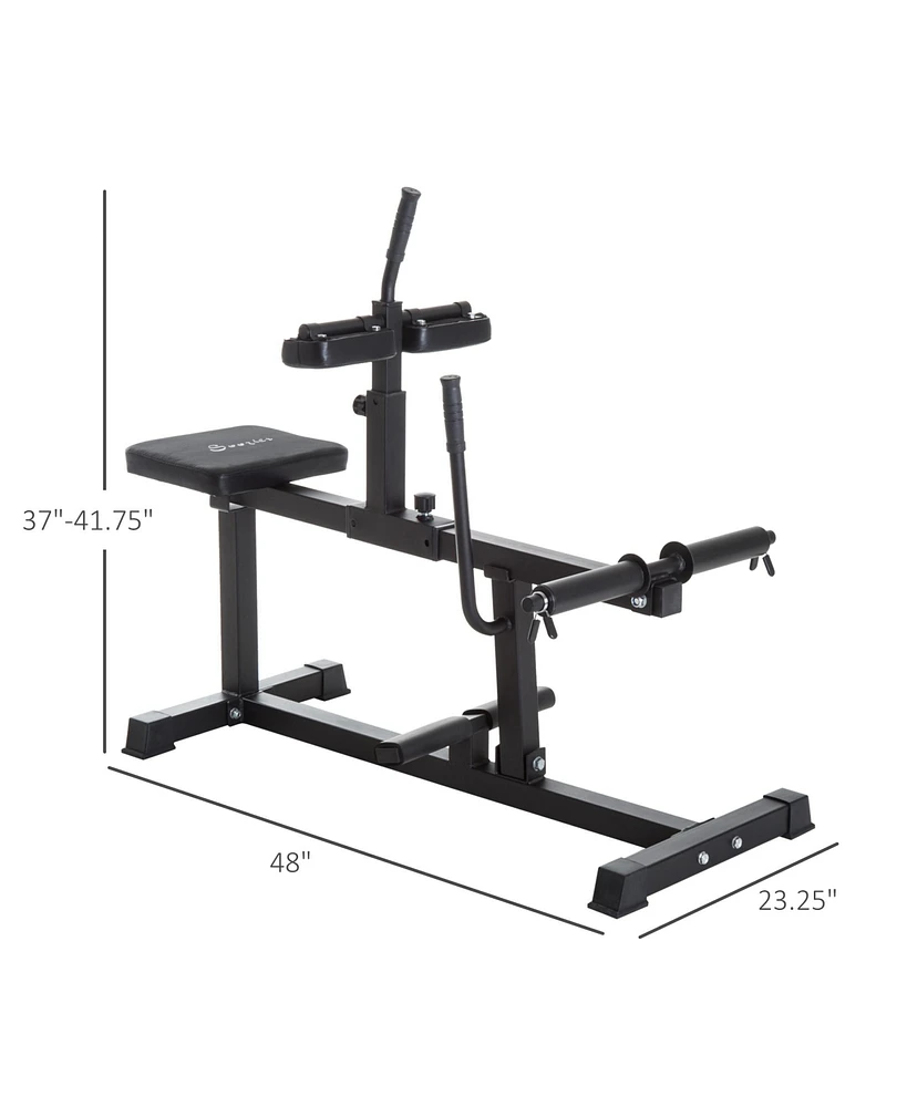 Streamdale Furniture Adjustable Seated Calf Raise Machine, Leg Machines Home Gym, for Calf, Waist, Arm Training