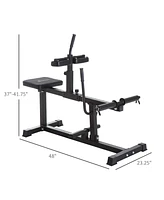 Simplie Fun Adjustable Seated Calf Raise Machine, Leg Machines Home Gym, for Calf, Waist, Arm Training