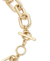 I.n.c. International Concepts Gold-Tone Large Heart Charm Chunky Link Bracelet, Created for Macy's