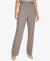 Calvin Klein Petite Pin-Striped Modern Pants