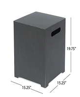 Streamdale Furniture Chic Metal Tank Holder And Side Table