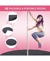 Pole Dance Mat, 2"T x 5'W Folding Pole Dance Mat for Home, Lightweight and Foldable, Black