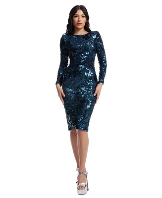 Dress the Population Women's Emmalyn Sequined Cocktail