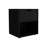 Adak Nightstand End Table with One Open Shelf 19.7"H