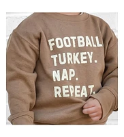 Sweet Wink Toddler Boys Football Turkey Nap Repeat Thanksgiving Sweatshirt