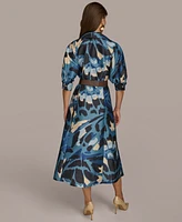 Donna Karan New York Women's Printed A-Line Shirtdress