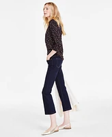 Jones New York Women's Mid-Rise Cropped Kick-Flare Jeans