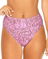 Raisins Juniors' Indo High-Waisted Bikini Bottoms