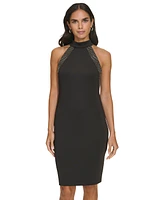 Calvin Klein Women's Embellished Halter Sheath Dress