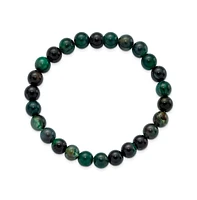 Chisel 8mm Aquatic Agate Beaded Stretch Bracelet