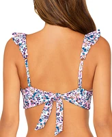 Raisins Juniors' Cannes Ruffle-Trimmed Bikini Top