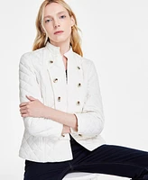 Jones New York Women's Diamond-Quilted Button-Front Jacket