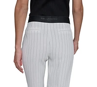 Karl Lagerfeld Paris Petite Mid-Rise Ankle Pants