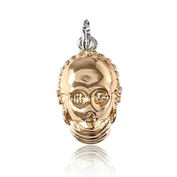 Star Wars Two-Tone Charm Bracelet - Stormtrooper, R2-D2, C-3PO Collectible Jewelry