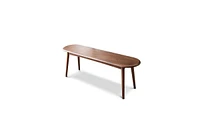 Slickblue Natural Oak Wood Dining Bench for Living Room Use