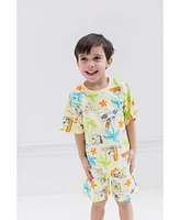 Peanuts Little Boys French Terry T-Shirt and Shorts Outfit Set