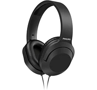 Philips Over-Ear Headphones Wired with 3.5mm Jack,Balanced Sound, Comfortable Design, Foldable for Portability, Black