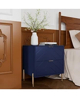 Boyel Living 2-Drawer Nightstand With Elegant Design