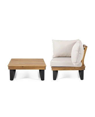 Simplie Fun Sebastian Corner Chair And Coffee Table Set: Comfort And Style For Your Living Space