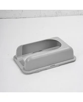 Enclosed Stainless Steel Cat Litter Box with Lid Extra Large, Litter Box for Big Cats Xl Metal Litter Pan Tray with High Wall Sides Enclosure, Non-Sti