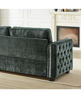 Streamdale Furniture Convertible Sleeper Sofa with Memory Foam Mattress