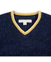 Hope & Henry Boys Organic Long Sleeve V-Neck Sweater
