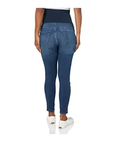 Women's Indigo Blue Secret Fit Over the Belly Stretch Ankle Maternity Jeggings - Motherhood