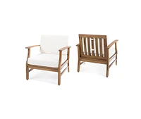 Perla Club Chairs Set Of 2, Cream