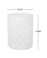 Geometric Concrete Side Table: Lightweight, Sturdy, No Assembly