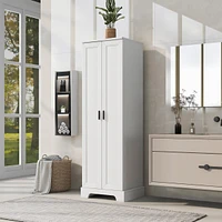 Storage Cabinet with Two Doors for Bathroom, Office, Adjustable Shelf, Mdf