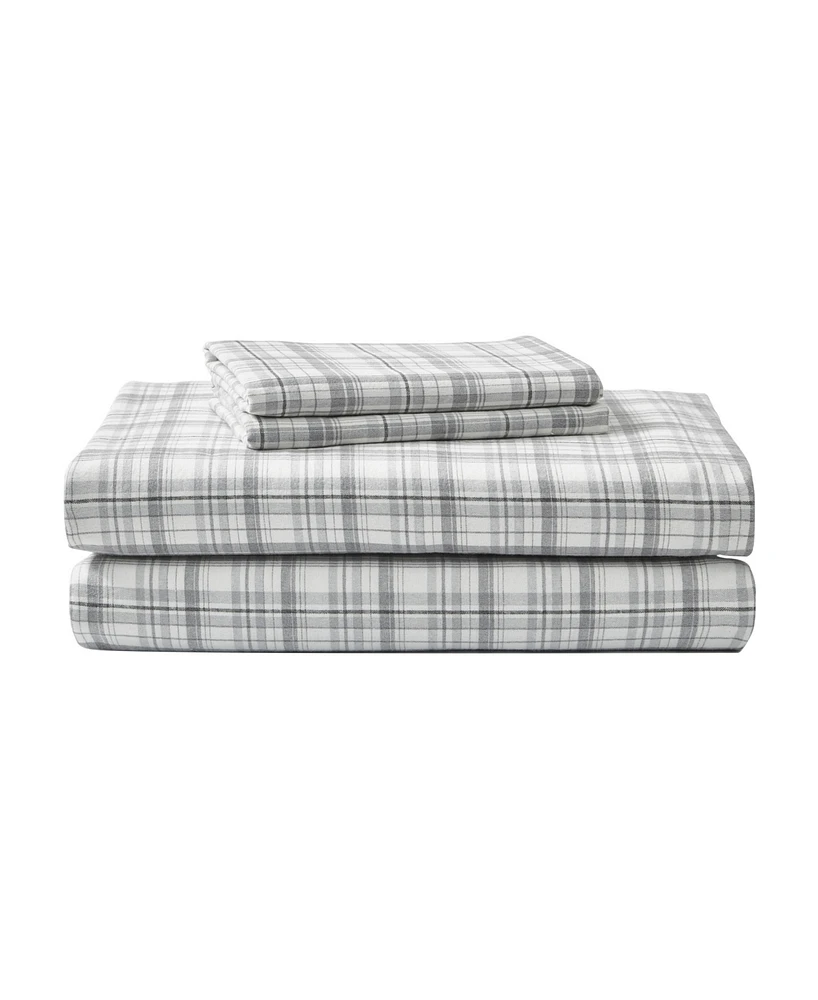 Eddie Bauer Printed Cotton Flannel -Piece Sheet Set