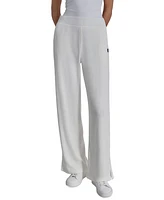 Dkny Women's Brushed Rib-Knit Straight-Leg Pants