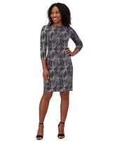 Jessica Howard Petite 3/4-Sleeve Glitter-Knit Sheath Dress