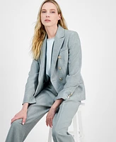 Tahari Asl Women's Heathered Double-Breasted Blazer