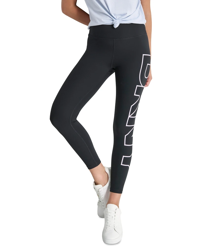 Dkny Sport Women's High-Rise Logo Graphic 7/8 Leggings