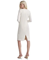 Dkny Women's Long-Sleeve Round-Neck Sheath Dress