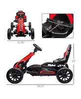 Streamdale Furniture 12V Electric Go Kart for Kids, Outdoor Ride-On Toy with Forward Backward Drive & Adjustable Speed, Gift for Child 3