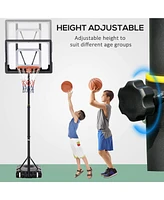 Streamdale Furniture Portable Basketball Hoop System Stand with 33in Backboard, Height Adjustable 5FT-7FT for Indoor Outdoor Use