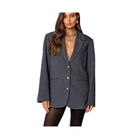 Edikted Women's Kourtney Oversized Blazer - Dark