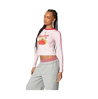 Edikted Women's Peachy Long Sleeve T Shirt - Light