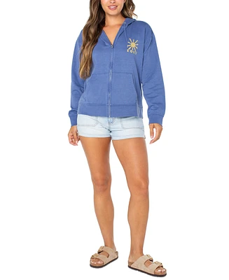 Roxy Juniors' Seek The Sun Sweet Rhythm Zip-Front Hoodie