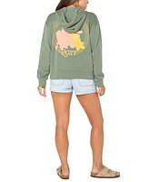 Roxy Juniors' Hibiscus Sweet Rhythm Zip-Front Hoodie