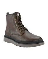 Guess Men's Citizen Memory Foam Lace Up Plain Toe Boots