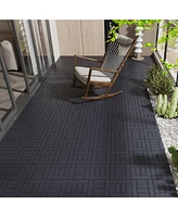 Simplie Fun H Style 12" Patio Deck Tiles, Diy Module Interlocking Decking Tiles Floor Tile