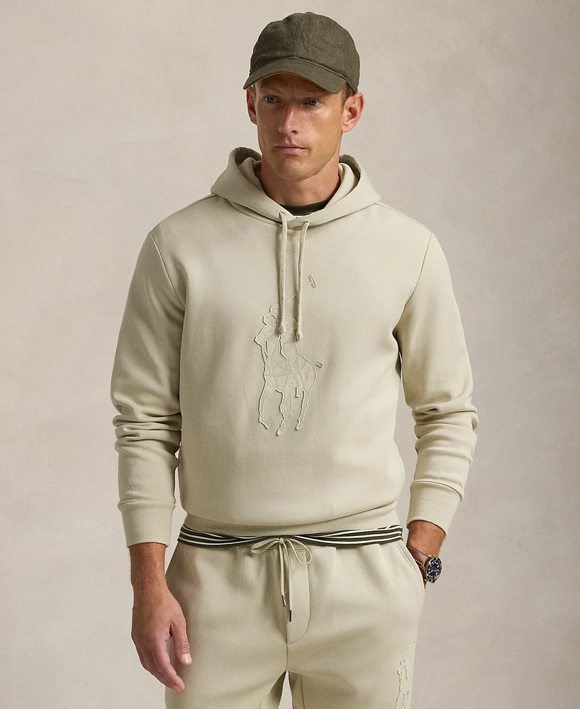 Polo Ralph Lauren Men's Leather-Pony Double-Knit Hoodie