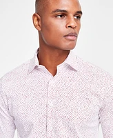 Alfani Men's Slim-Fit Dash-Print Dress Shirt, Created for Macy's