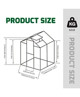 Newly marketed Gain height windproofaluminum greenhouse 6x4 Ft Polycarbonate Greenhouse Raised Base and Anchor Aluminum Heavy Duty Walk-in Greenhouses